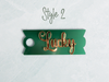 Topper Tag perfect pair Stanley shamrock green custom name tag attachment