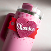 Topper Tags for Stanley Quencher showing custom name tag attachments