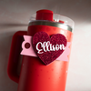 Topper Tags for Stanley Quencher showing custom name tag attachments