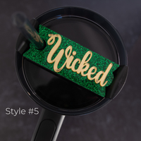 Topper Tags for Stanley Quencher showing custom name tag attachments