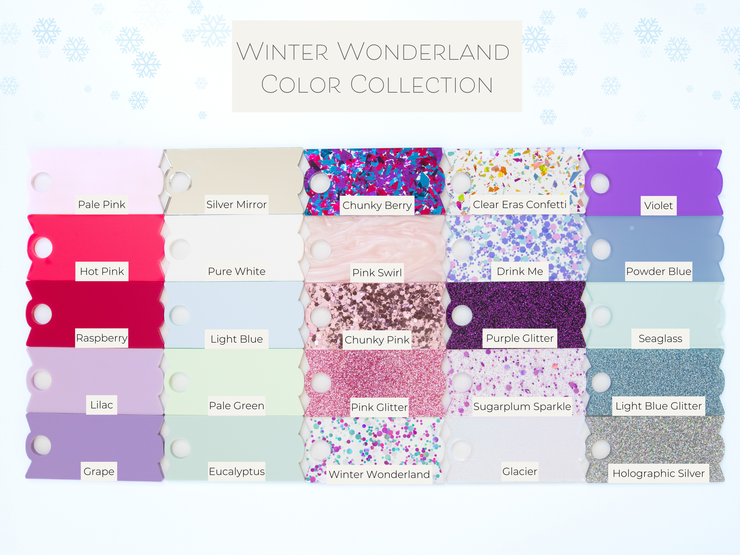 Topper Tag™ Custom Name Plate for Stanley Quencher | Winter Wonderland Collection