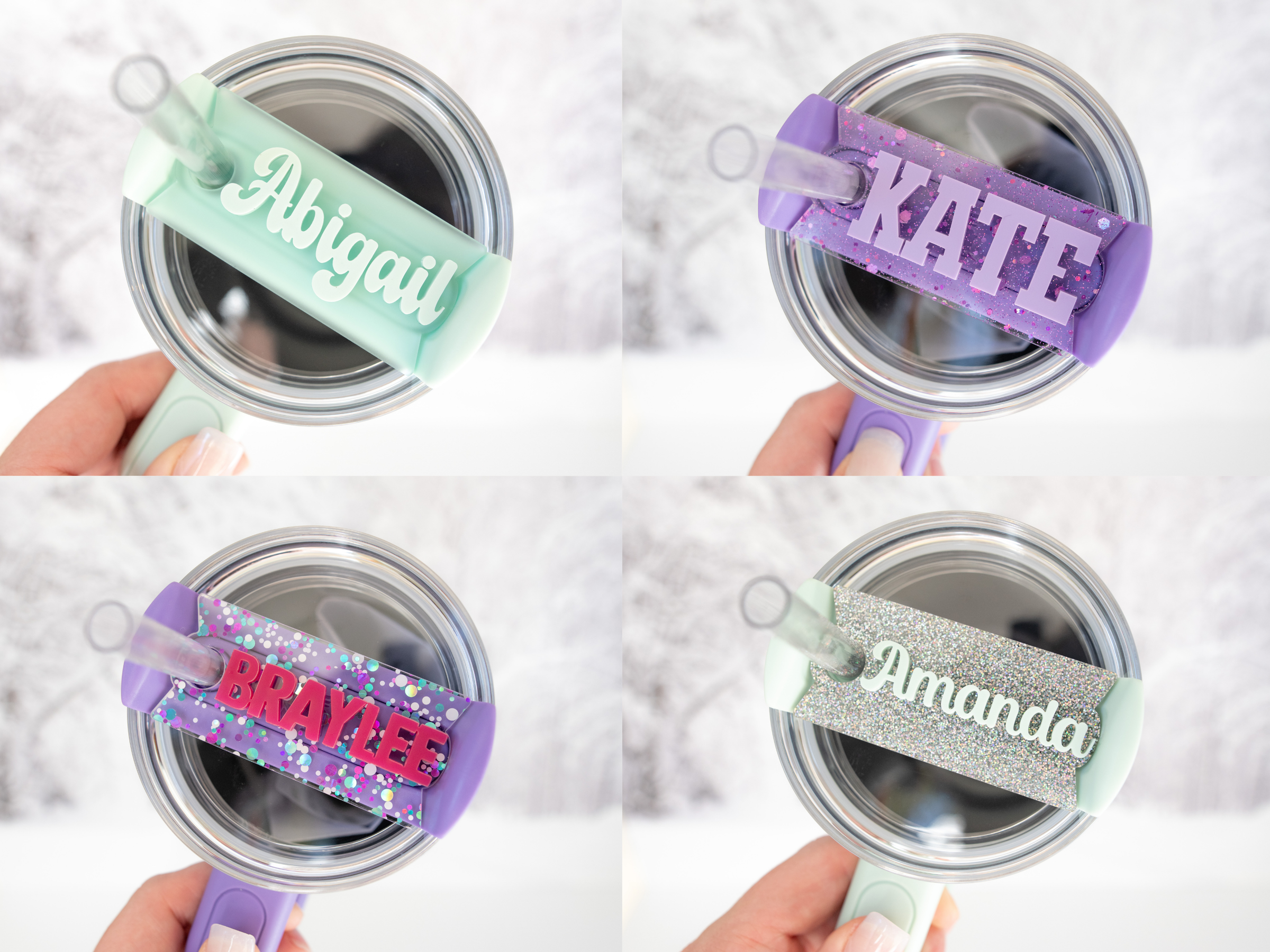 Topper Tag™ Custom Name Plate for Stanley Quencher | Winter Wonderland Collection