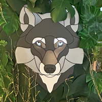 Acrylic Wolf Decorative Mosaic