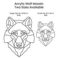 Acrylic Wolf Decorative Mosaic