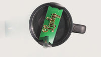 Topper Tag perfect pair Stanley shamrock green Quencher showing custom name tag attachments