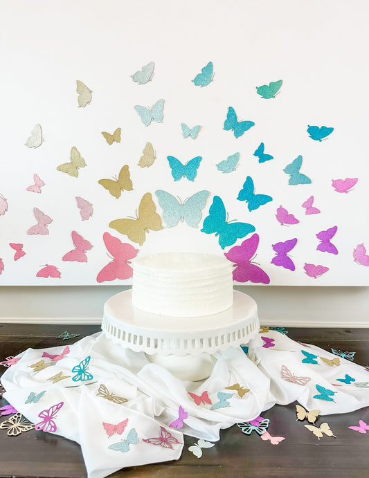 Sparkling Butterfly Party Mural™ Pieces - Semi-circle