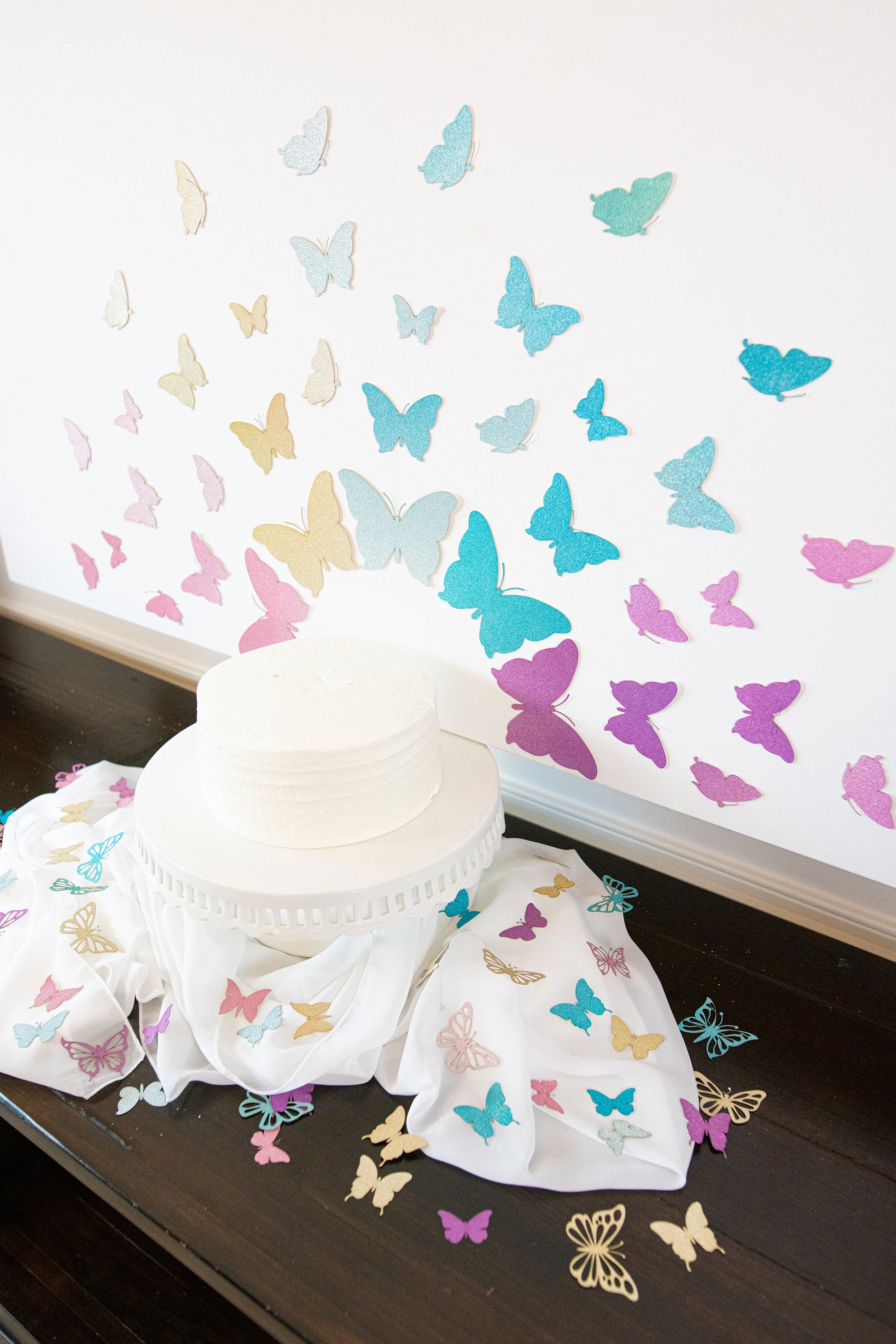 Sparkling Butterfly Party Mural™ Pieces - Semi-circle